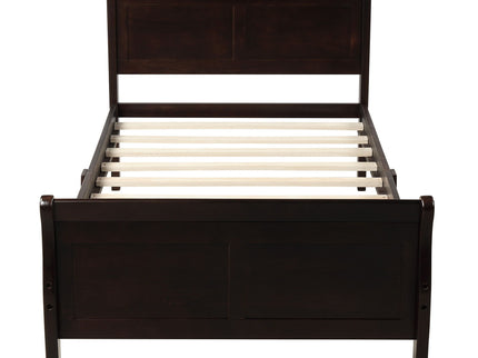 Platform Bed Frame Mattress Foundation Sleigh Bed With Headboard / Footboard / Wood Slat Suppor