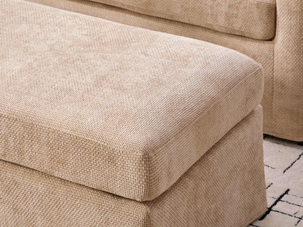 Accent Chair With Ottoman, Includes 2 Bolster Pillows