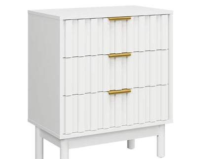 Fluted 3 Drawer Dresser