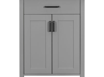 Bathroom Vanity With Ceramic Sink, Soft Close Doors, Flip Drawer, Double Layer Door Shelves