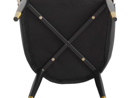 Modern Sponge-Filled Dining Chair, Solid Wood Metal Legs, Suitable For Restaurants, Living Rooms And Rooms (Set of 2)