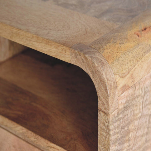 Curved Upper Slot Floating Nightstand