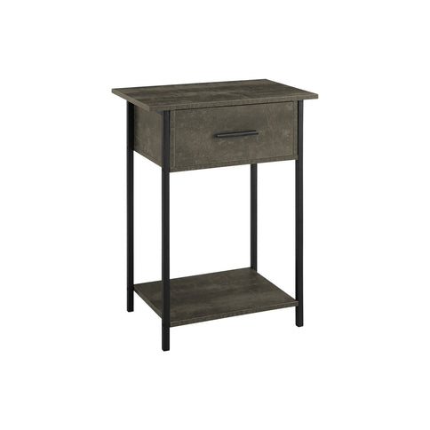Contemporary 2 Tier Accent Table With Storage Drawer