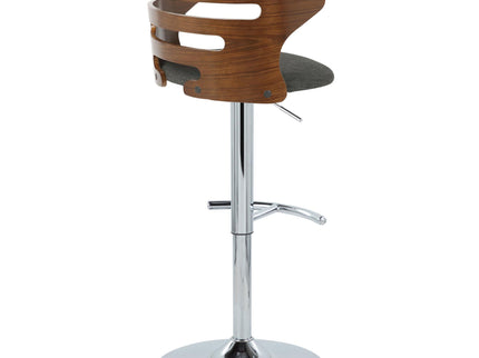 Cosi - Mid Century Modern Adjustable Barstool With Swivel & Rounded T Footrest (Set of 2)