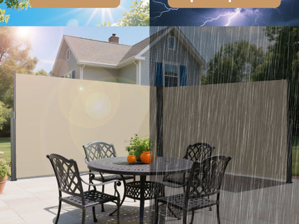 Retractable Side Awning, Waterproof And UV Resistant, Privacy Screen For Patio