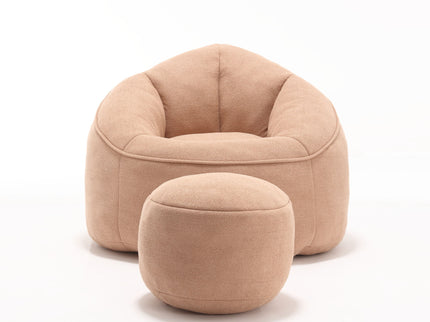 Bedding Bean Bag Sofa Chair High Pressure Foam With Footrest