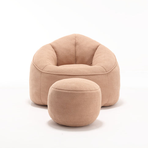 Bedding Bean Bag Sofa Chair High Pressure Foam With Footrest