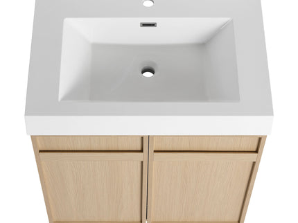 Freestanding Bathroom Vanity With Resin Sink & Soft Close Cabinet Doors