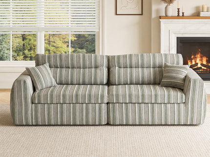 3 Seater, Couch With Throw Pillows For Living Room