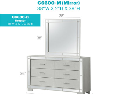 Madison - Dresser - Silver Champagne