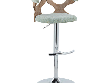 Gardenia - Contemporary Adjustable Barstool With Swivel / Rounded T Footrest (Set of 2)