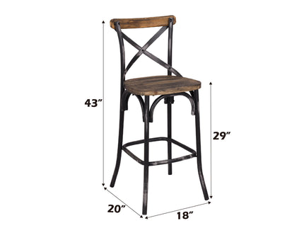 Zaire - Bar Chair - Black / Oak