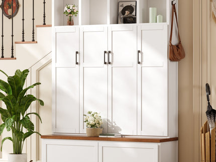 Hall Tree With 4 Hidden Cabinets