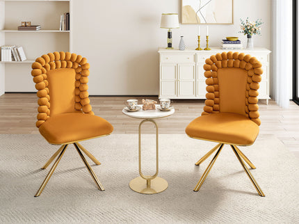 Upholstered Swivel Dining Chairs (Set of 2)