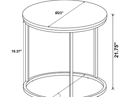 End Table - Gray / Gunmetal