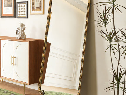 Full Length Mirror With Stand, Floor Standing Dressing For Bedroom - Antique Gold
