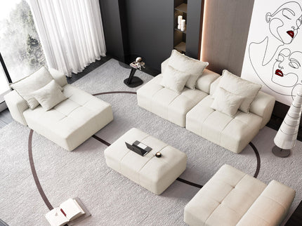 Modern Oversized Diy Combination Modular Sectional Sofa With Pillows