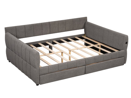 Upholstered Platform Bed With USB Charging