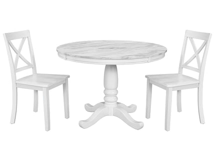 5 Pieces Dining Table And Chairs Set For 4 Persons, Kitchen Room Solid Wood Table With 4 Chairs