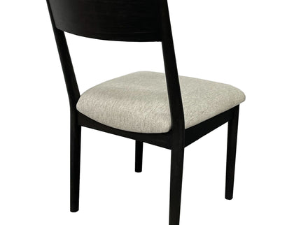 Comfortable Upholstery Cresent Chair (Set of 2) - Peppercorn