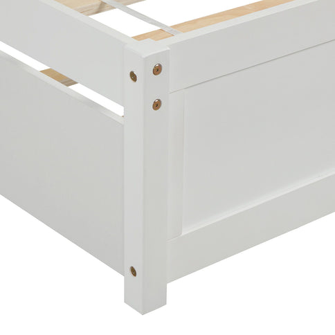 Platform Bed Wood Bed Frame With Trundle