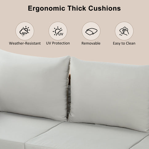 2 Piece Outdoor Armchair Set With Cushion
