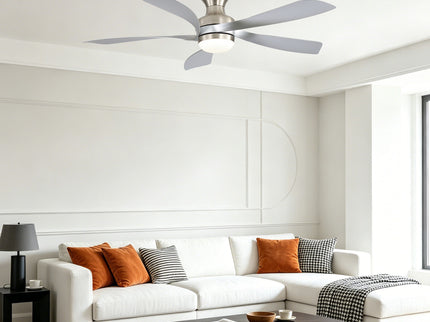 52" Ceiling Fan With 3 Color Dimmable LED Light, DC Reversible Motor, 6 Speed Settings