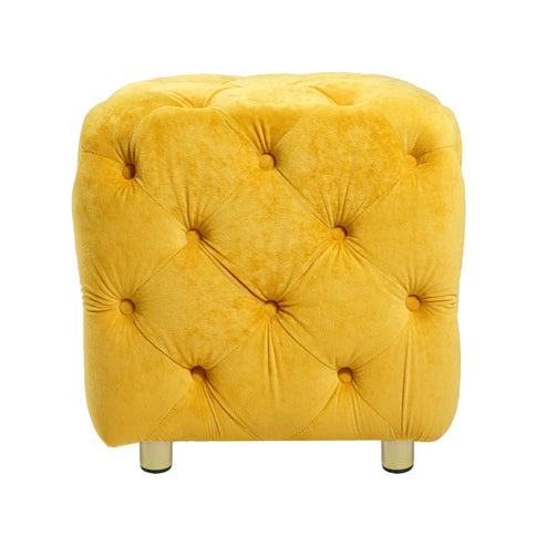 Modern Upholstered Ottoman, Exquisite Small End Table, Soft Foot Stool, Dressing Makeup Chair, Comfortable Seat For Living Room, Bedroom, Entrance