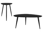 Black / 2 Pc. Coffee Table, End Table
