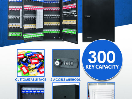 Adjustable Key Cabinet With Combination Lock