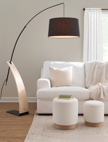 Robyn - Floor Lamp - Natural / Black