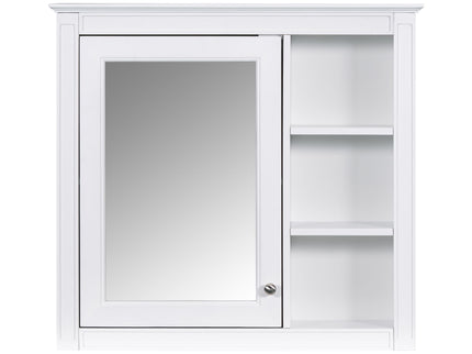 Bathroom Vanity With Medicine Cabinet, Royal Mirror Cabinet, Modern Bathroom Storage Cabinet With 2 Soft Closing Doors And 4 Drawers