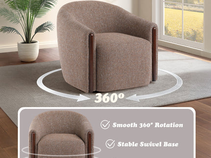 Ballona - Accent Chair With Swivel - Brown