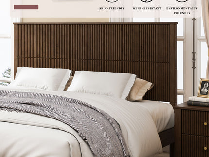 Platform Bed Frame & Tall Headboard