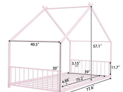 Metal House Bed