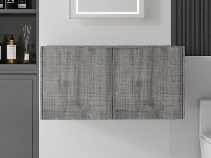 Floating Bathroom Vanity Cabinet With Soft Close Double Doors, Spacious Interior Storage, Wall Mounted, Cabinet Only