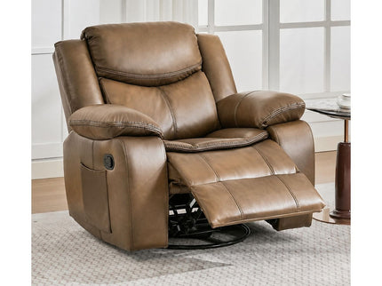 Rocker Recliner Chair With Manual Recline And 360° Swivel Base