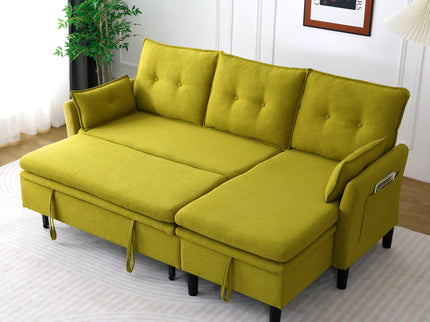 L-Shaped Reversible Chaise Sectional Sofa With Storage