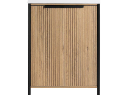 Modern Freestanding Bathroom Vanity With Resin Sink & Soft Close Cabinet Doors