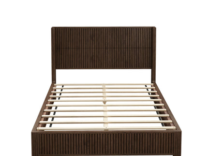 Platform Bed Frame With Headboard, Floor Standing Design