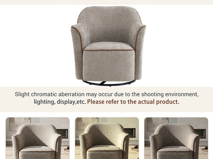360° Swivel Accent Chair With Flared Arms
