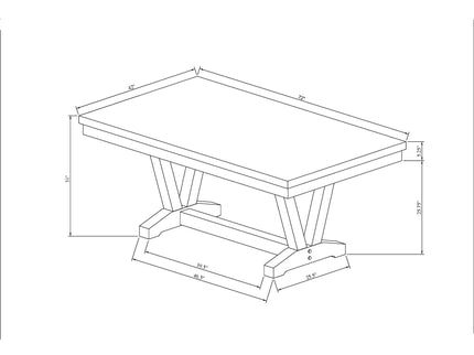 Panda - Dining Table And Trestle Base - Black
