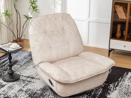 Modern Swivel Gliding Recliner Chair With Rocking Function And Phone Holder, Large Comfortable