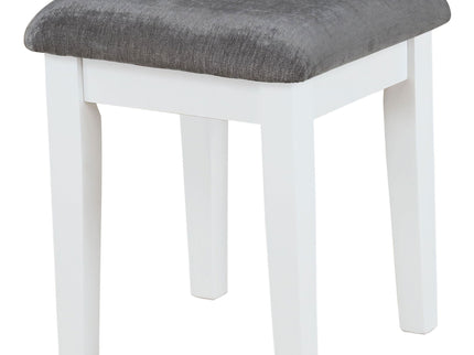 Elijah - Vanity Set With Lighting And Stool - White