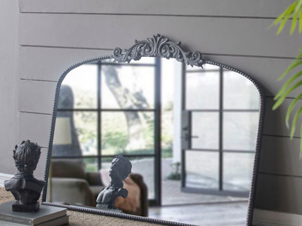 Arch Mirror, Baroque Inspired Wall Decor For Bathroom, Bedroom, Living Room