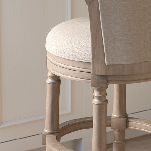 Barrel Back Stool With Swivel