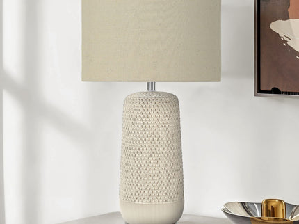 Contemporary Lighting, Table Lamp, Ceramic, Resin - Cream