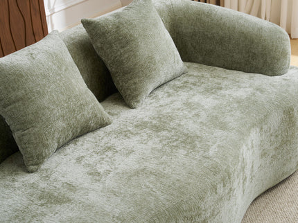 Modular L-Shape Sectional Sofa With Curved Chaise