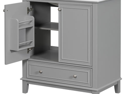 Modern Bathroom Vanity With Sink Combo, Multi Functional Cabinet With Doors And Drawer