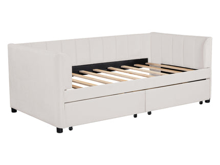 Upholstered Daybed With Ergonomic Design Backrest